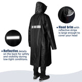 1 x RAW Customer Returns Anyoo Waterproof Rain Jacket Lightweight Compact Reusable Cape for Teens Men and Women Adults, Black, One Size - RRP €24.19