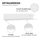 1 x RAW Customer Returns Sezanrpt 2-Pack White Acrylic Floating Shelves 38cm, Wall Hanging Bathroom Shelves, Wall Storage Shelf for Kitchen, Dining Room, Living Room, Bedroom - RRP €21.17