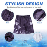 1 x RAW Customer Returns ALISISTER 3D Diamond Printed Swim Shorts Men Quick Dry Summer Swimming Trunks Beach Swim Shorts Surf Shorts With Pockets XXL - RRP €20.99