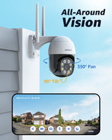 1 x RAW Customer Returns ANNKE 4MP outdoor surveillance camera, PTZ outdoor camera with 8X digital zoom, 350 90 swivel with automatic tracking, WiFi IP camera with humanoid detection, 10m color night vision, 2-way audio - RRP €49.99