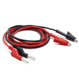 1 x Brand New Banana Plug to Crocodile Clip Test Probe Cable 15A 4mm 2 Pack - RRP €26.4