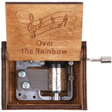 1 x RAW Customer Returns CDIYTOOL Music Box Over The Rainbow Hand Cranked Over The Rainbow Vintage Style Wooden Handmade Music Box Ideal Gift for Children Friends Valentine s Day Wedding Birthday - RRP €10.36