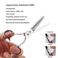 1 x RAW Customer Returns Dream Reach Hair Scissors Hairdressing Scissors Thinning Scissors Sharp Hair Cutting Scissors Japanese Stainless Steel 440C Handcrafted for Thinning and Shaping Perfect Haircut V-tooth Blade - RRP €29.99