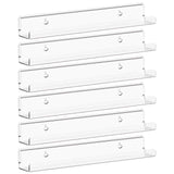 1 x RAW Customer Returns Lifewit Hanging Shelves for Vinyl Records, 6 Pack 12 Transparent Acrylic Wall Mount Room Decoration for Book Photo Picture Dresser in Bedroom, Living Room, Bathroom - RRP €17.14