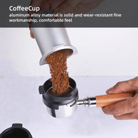 1 x Brand New Coffee dosing cup stainless steel coffee dosing cup coffee portafilter dosing cup stainless steel coffee powder feed part for espresso machine coffee filter coffee machine part silver  - RRP €25.86