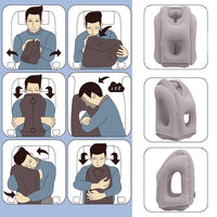 1 x RAW Customer Returns vapesoon Travel Pillow Support Headrest Portable Inflatable for Sleeping on Airplane Train Home Office - RRP €21.34