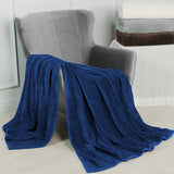 1 x RAW Customer Returns Yoofoss Blanket Blanket 150x200 cm Blanket Like Sofa Blanket Bedspread Sleeping Blanket Comfort Blanket Fleece Blanket Blankets for Sofa Bed Blue - RRP €17.99