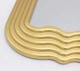 6 x Brand New Funerom Wavy mirror aesthetic mirror Funky Squiggle mirror wave mirror rectangular gold mirror - RRP €110.52