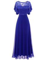 1 x RAW Customer Returns DRESSTELLS Women s Cocktail Dress Elegant Long Prom Dress V-Back Dresses for Wedding Guests Royal Blue 3XL - RRP €64.99