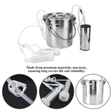 1 x RAW Customer Returns GOTOTOP 100-240V Milking Machine for Cows Goats Stainless Steel Electric System Milker Mini Household Vacuum Pump Controller Set with 5L Bucket Sheep-EU  - RRP €151.64