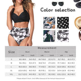 1 x Brand New Yutdeng Women s Bikini Set Sexy Brazilian Bikini High Waist Floral Swimwear Two Piece Swimsuit Halter Bikini Lace Up Beachwear Swimsuit 2 Piece Set,Black,S - RRP €27.6