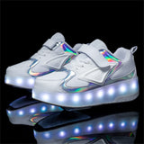 1 x RAW Customer Returns Boy Girl Shoes Children s Shoes with Wheels LED Luminous Shoes Outdoor Sports Shoes Flashing Shoes Skateboard Shoes Sneakers Birthdays, Holidays - RRP €53.44