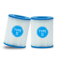 1 x RAW Customer Returns Filter Cartridges for Pool Type II Pool Filter Cartridge for Bestway Filter Cartridges Size 2, Spa Replacement Inflatable Pool Cleaning Filter for Swimming Pools, 2 Pack - RRP €14.24