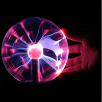 1 x RAW Customer Returns DELIPOP 6 Inch Magic Plasma Ball, Globe Sphere Light Touch and Sound Sensitive Plasma Ball Electrostatic Ball, 220V, Red Light - RRP €34.3