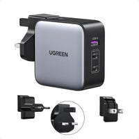 1 x RAW Customer Returns UGREEN Nexode 65W USB C Charger Worldwide Travel Charger GaN Power Supply with EU, US, UK Plug Compatible with MacBook Pro Air, iPhone 15 Pro Max, 15 Pro, 14 Pro Max, 14, S23 Ultra, S23 , S23 etc - RRP €44.34