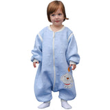 1 x RAW Customer Returns Sleeping bag baby long sleeve winter children s sleeping bag, dog pattern baby sleeping bag with feet cotton boy girl unisex all year round pajamas. L 100cm 3-4years, blue  - RRP €29.23