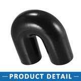 1 x Brand New A ABSOPRO 70mm 2.75 ID 180 Degree Silicone Reducer Hose Coupler Pipe Black - RRP €32.4