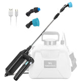 1 x RAW Customer Returns Kevsuvqin battery pressure sprayer, garden sprayer pressure sprayer battery 7.4V 2.4Ah, electric watering rod with 3 nozzles 8M hose, weed sprayer with telescopic rod, electric spray rod for watering, fertilizing - RRP €39.66