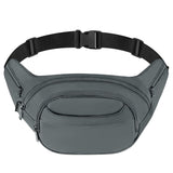 1 x RAW Customer Returns RYACO Waterproof Waist Bag 8 Pockets Zipper Waist Bag for Women Men Waist Bag with Adjustable Belt for Fitness Exercise Hiking Climbing Hunting Running Traveling Sports Dark Grey  - RRP €36.0