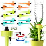 1 x RAW Customer Returns 12PCS Automatic Watering of Plants - Flowers - Garden, Potted PlantsGarden Plants Flowers Watering System, Water Dispenser for Plants, Adjustable Irrigation System - RRP €11.53