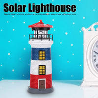 1 x RAW Customer Returns Ruiqas Lighthouse Light, Solar LED Garden Lighthouse Outdoor Decoration for Garden Fence Yard Outside Decoration Red Blue White - RRP €31.99