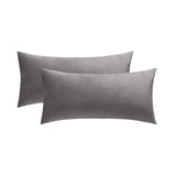 1 x RAW Customer Returns MIULEE Pack of 2 Cushion Covers Protector Soft Velvet Table Set Decoration Throw Pillow Square Cushion Cover for Sofa Bedroom 40x80cm 16 x32 ,2 Pieces Gray - RRP €22.18