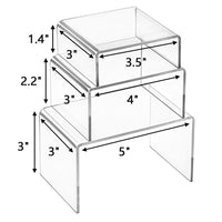 7 x Brand New 2 sets acrylic display stands for figurines, cupcakes, desserts, jewelry stands - RRP €101.15