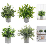 1 x RAW Customer Returns SCHYIDA 4 Pieces Fake Outdoor Plants Decorative Indoor Artificial Plants with Pot for Home Office Kitchen 4 Styles  - RRP €22.61