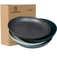 1 x RAW Customer Returns Greentainer plate set of 4 25cm dinner plates made of PP, healthy unbreakable tableware plate cake plate for children and adults Lightweight and BPA-free dinner plates, microwave and dishwasher safe - RRP €21.83