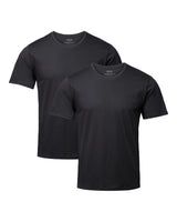 1 x RAW Customer Returns DANISH ENDURANCE Organic Cotton T-Shirts for Men, Round Neck or V-Neck, Short Sleeve, 2-Pack, Round Neck - Black, XXL - RRP €28.95