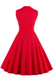 1 x RAW Customer Returns Axoe Women s 50s Cocktail Dress Rockabilly Elegant Pleated Skirt Festive Party Dresses Vintage Dress Audrey Hepburn Evening Dresses with Polka Dots Knee-Length, Red-Black, XL 44 EU  - RRP €37.99