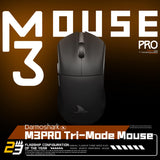 1 x RAW Customer Returns MOTOSPEED Darmoshark M3 Pro Wireless Gaming Mouse, Tri-Mode 2.4G USB-C Bluetooth Mouse Up to 26KDPI, PAW3395 Optical Sensor, Lightweight 55g, 8 Programmable Buttons, Computer Mouse for Laptop, PC, - RRP €60.49