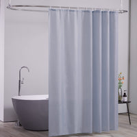 1 x RAW Customer Returns Furlinic shower curtain extra long for bathroom, bath curtain anti-mold textile for bathtub and shower, curtain made of antibacterial washable fabric, with 12 hooks extra large gray blue 200x240cm. - RRP €20.11