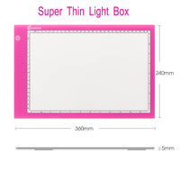 1 x RAW Customer Returns XIAOSTAR A4 light table Led light pad copy board light panels, with adjustable brightness, for artists, animation drawing, sketching, animation, x-ray viewing pink  - RRP €32.99