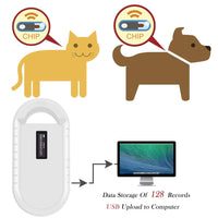 1 x RAW Customer Returns Smoostart Pet Microchip Scan, Animal Chip Reader Chip Reader Dog Chip Scanner Cat ISO11784 85 FDX-B EMID Microchip Reader for Dogs Cats 128 Data Can Be Saved White - RRP €29.99