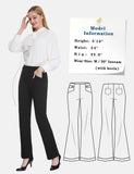 1 x RAW Customer Returns Tapata Women s 71cm 76cm 81cm 86cm Straight Leg Yoga Pants Elastic Business Pants with 4 Pockets, Tall Long Regular Petite for Office Business Everyday High Waist Pants, 81cm, Black L - RRP €44.95