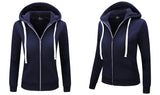 1 x RAW Customer Returns SwissWell fleece jacket women s hoodie with hood sweat jacket warm basic hooded jacket with zipper casual hoodie plush jacket women s winter jacket for women navy blue - RRP €41.99