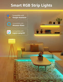 1 x RAW Customer Returns Lepro Smart LED Strip 5M, RGB Dimmable 150 LEDs, LED Strip Wifi, WiFi LED Tape, Super Bright Self-Adhesive Light Strip, Fairy Lights with Remote Control, only 2.4GHz Compatible with Alexa, Google Home - RRP €24.99