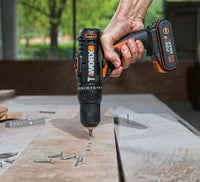 1 x RAW Customer Returns WORX 18V 20V MAX cordless impact drill WX371, 2.0Ah, PowerShare, 2 gears, case, 13mm drill chuck, 18 1 1 torque levels, drill driver impact drill - RRP €80.66