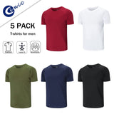 1 x RAW Customer Returns Cimic Pack of 5 Sports T-Shirts Men s Functional Shirt Sports Shirt Men s Short Sleeve T Shirt Breathable Training Shirt Men Fitness Gym Running Shirt Hiking Shirt Men Set 510-Black White Green Navy Red-XL  - RRP €39.19