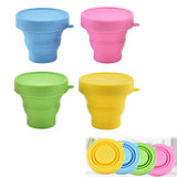 2 x Brand New Foldable silicone cup, foldable travel cup, collapsible silicone cup, foldable drinking cup, practical travel cup, collapsible outdoor cup, 4 pieces 200 ml  - RRP €40.8