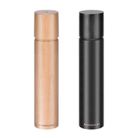 1 x Brand New RANSENERS Large salt mill pepper mill spice mill 2-piece set, made of beech wood with efficient ceramic grinder, adjustable fineness - RRP €35.9