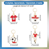 1 x Brand New NBEADS 24 Piece Football Themed Stitch Markers, Removable Enamel Crochet Stitch Marker Charms 304 Stainless Steel Stitch Marker Clasps for Knitting Weaving Sewing Jewelry Making - RRP €22.8