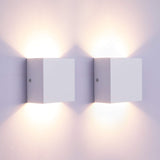 1 x RAW Customer Returns Glighone LED wall lights indoors, 2 pieces LED wall lights up down 6W modern, LED wall lamp for living room, bedroom, hallway, balcony, stairwell - warm white - RRP €25.2