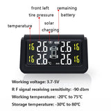 1 x RAW Customer Returns Baceyong tire pressure monitoring system LCD display with 4 external sensors Wireless waterproof solar TPMS - RRP €63.69