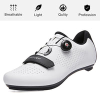 1 x RAW Customer Returns Women Men s Cycling Shoes Road Bike Shoes Compatible with SPD and Delta Pedal Lock Breathable Peloton Bicycle Shoes White 270 - RRP €59.99