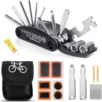 1 x RAW Customer Returns Bicycle repair set, bicycle multifunctional tool 16 in 1 tools, multifunctional tool, tire lever, bicycle valve - RRP €10.07