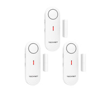 1 x RAW Customer Returns TECKNET Door Alarm, Wireless Window Alarm, 2-in-1 Alarm and Ringtone Door Sensor, 3-Level Volume Control Siren, Burglar Alarm System for Home, Shop, Office, Apartment and More 3 PCS  - RRP €14.99