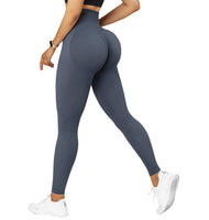 2 x Brand New RXRXCOCO Cross Waist Seamless Gym Leggings for Women High Waist Boom Booty Running Pants Push Up Scrunch Butt Bodycon Sports Pants Leggings - RRP €36.28