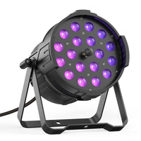 1 x RAW Customer Returns GdjRttk 18 LED Par Spotlight RGBWA UV 6 IN 1, 105W LED Stage Light Party Light Adjustable ZOOM Supports DMX for Dancing Wedding Club Concert Bars Show - RRP €90.74